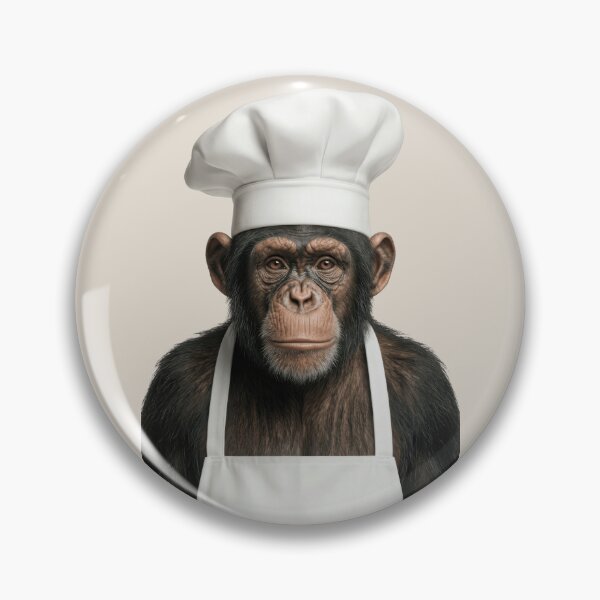 Item preview, Funny Chimpanzee Chef Realistic Animal Cooking Humor Art designed and sold by LazyOwlStore.