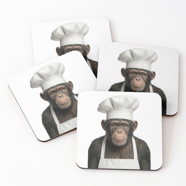 Item preview, Funny Chimpanzee Chef Realistic Animal Cooking Humor Art designed and sold by LazyOwlStore.