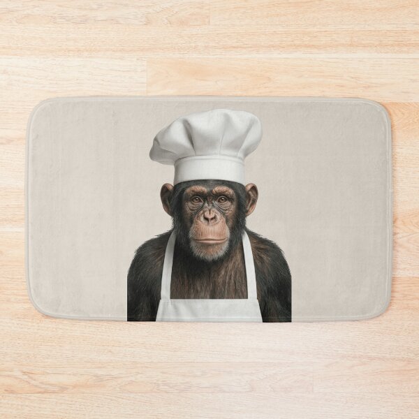 Item preview, Funny Chimpanzee Chef Realistic Animal Cooking Humor Art designed and sold by LazyOwlStore.