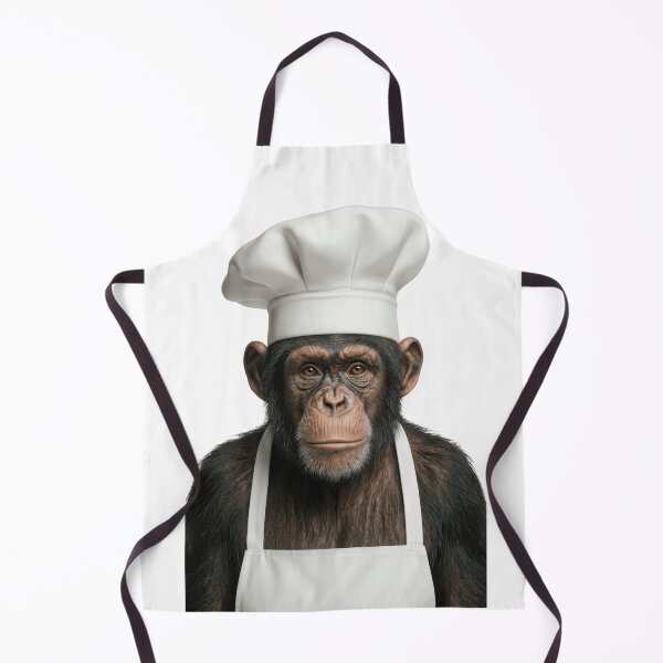 Item preview, Funny Chimpanzee Chef Realistic Animal Cooking Humor Art designed and sold by LazyOwlStore.