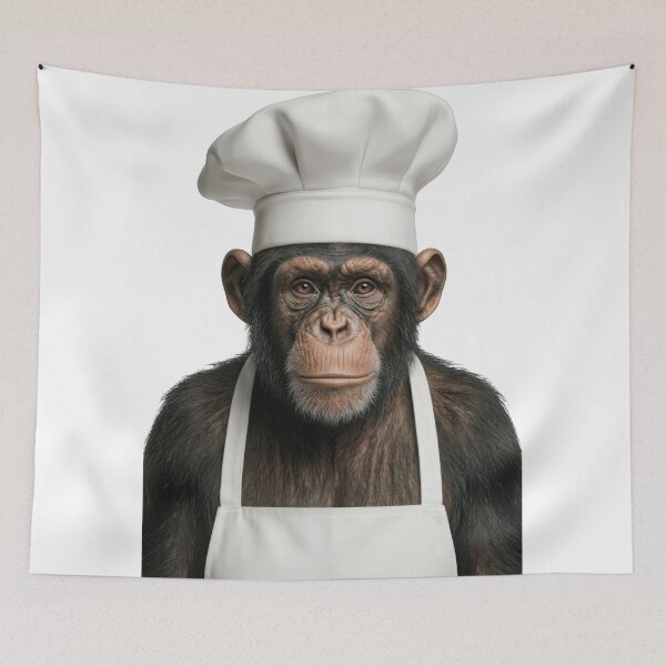 Item preview, Funny Chimpanzee Chef Realistic Animal Cooking Humor Art designed and sold by LazyOwlStore.