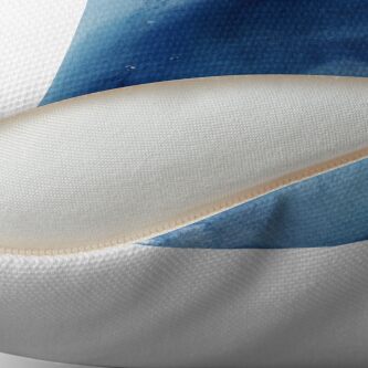 Alternate view of Indigo Blue Sea, Abstract Ink Painting Throw Pillow