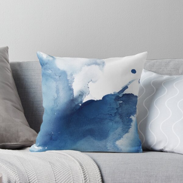 Item preview, Indigo Blue Sea, Abstract Ink Painting designed and sold by PrintsProject.