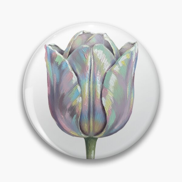 Item preview, Tulips Holographic Iridescent Floral Bouquet Art designed and sold by GymTanLaundry.
