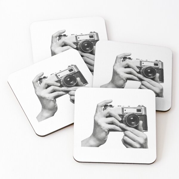 Item preview, Classic Rangefinder in Hands - Cinematic Monochrome Photography designed and sold by WormJ.