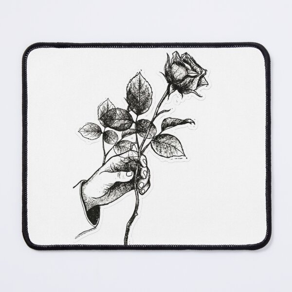 Item preview, Vintage Rose Sketch Hand Holding Rose Drawing designed and sold by JeevanStickers.