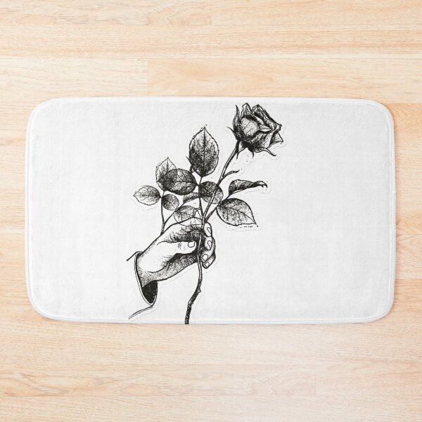 Item preview, Vintage Rose Sketch Hand Holding Rose Drawing designed and sold by JeevanStickers.