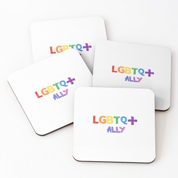 Item preview, LGBTQ+ Ally Rainbow Typography Design designed and sold by The Sandy Design Store.