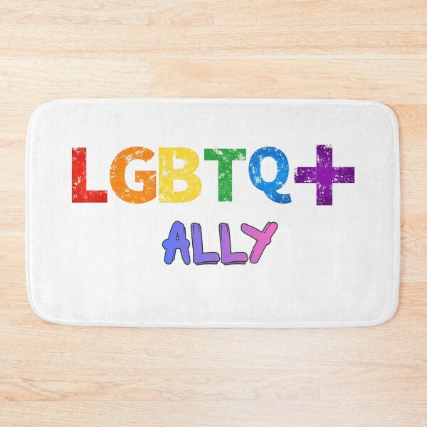 Item preview, LGBTQ+ Ally Rainbow Typography Design designed and sold by The Sandy Design Store.
