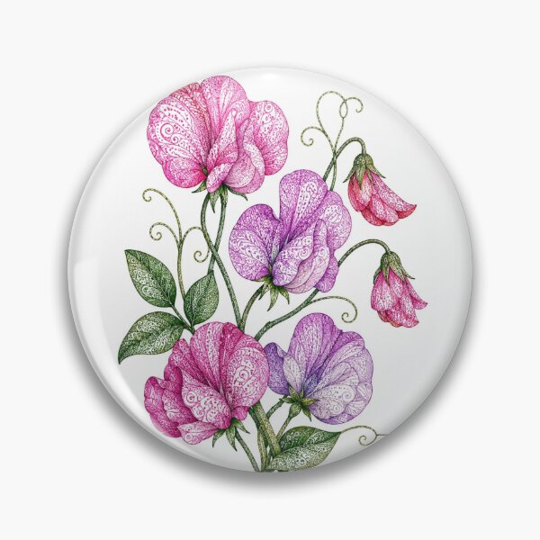 Item preview, Sweet Peas - April Birth Flower designed and sold by PaintedbyCarol.