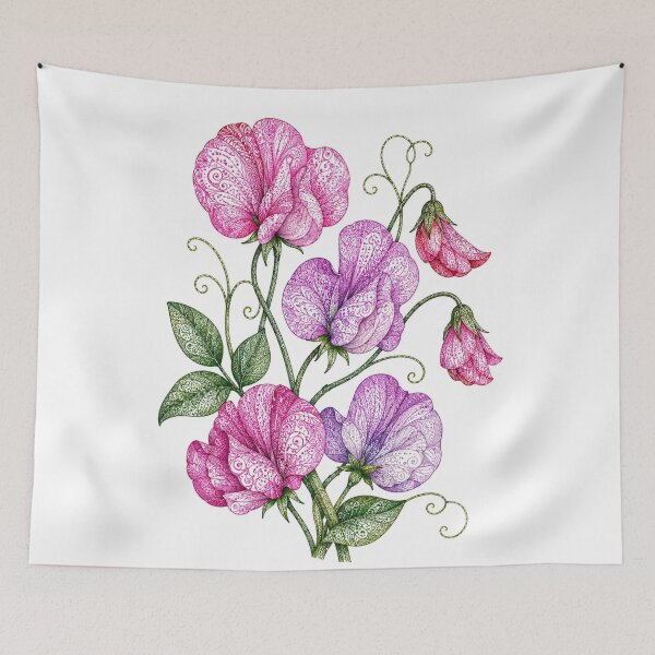 Item preview, Sweet Peas - April Birth Flower designed and sold by PaintedbyCarol.