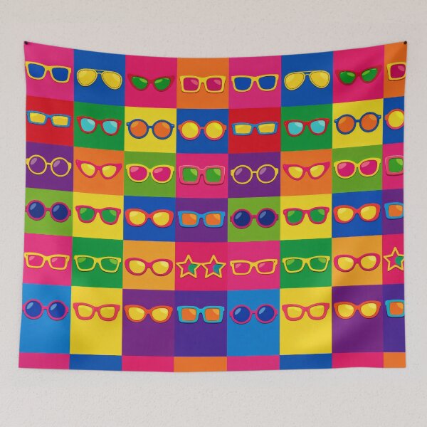Item preview, Retro Pop Art Sunglasses Colorful Andy Warhol Pattern designed and sold by Ela Design Studio .