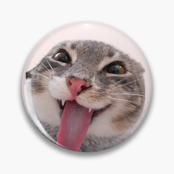 Item preview, Funny Cat Meme Wallpaper with Tongue Out designed and sold by aSLOvelas.