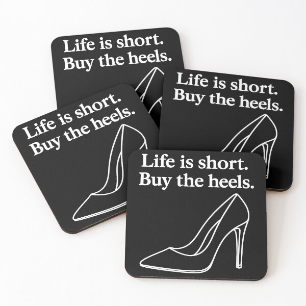 Item preview, Life is short. Buy the heels. Line art designed and sold by Pineapple-Tree.