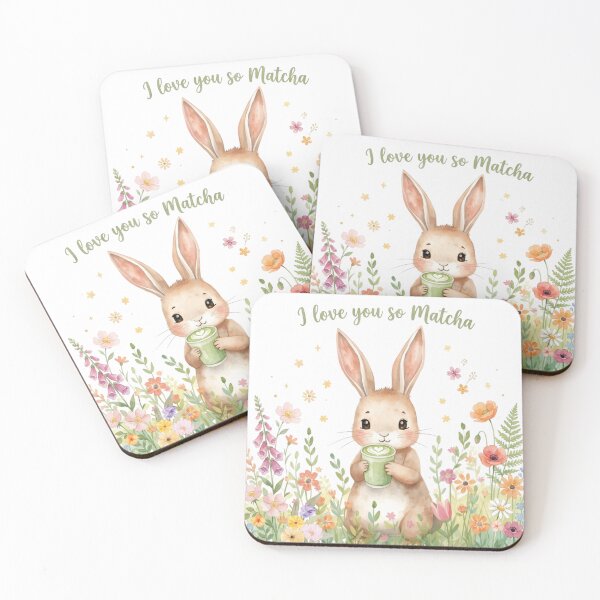 Item preview, I Love You So Matcha Bunny  designed and sold by StrawberryStudio.