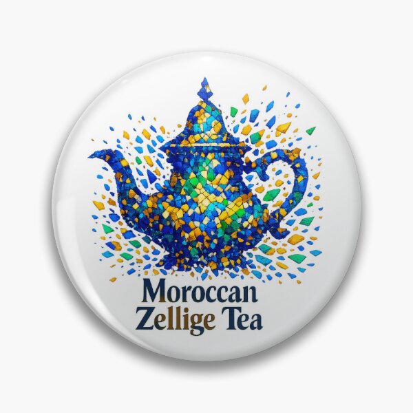 Item preview, Moroccan Zellige Tea Mosaic – International Tea Day designed and sold by LuveraxArt.