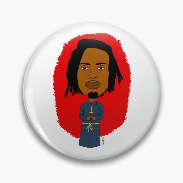 Item preview, A hand-drawn portrait of Playboi Carti in priest's robes. Fan art. designed and sold by Eric Sintès.