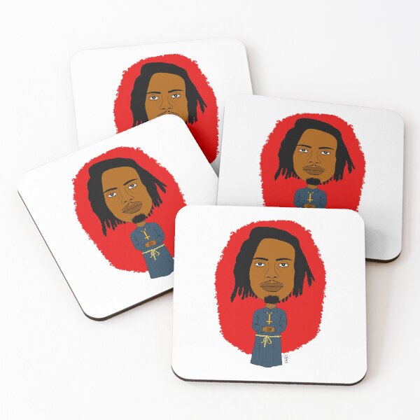 Item preview, A hand-drawn portrait of Playboi Carti in priest's robes. Fan art. designed and sold by Eric Sintès.