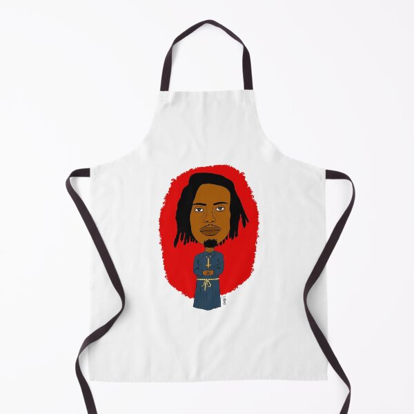 Item preview, A hand-drawn portrait of Playboi Carti in priest's robes. Fan art. designed and sold by Eric Sintès.