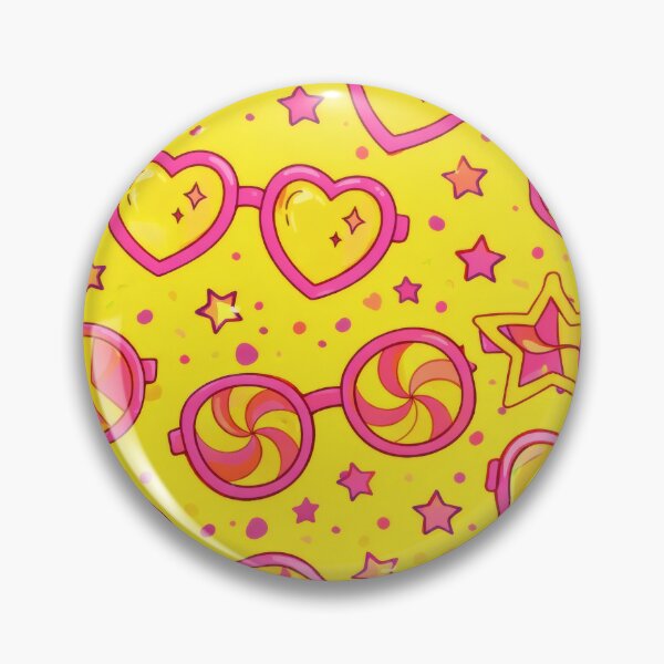 Artikelvorschau, Retro-Hippie-Sonnenbrille und gelbes Herzmuster entworfen und verkauft von Ela Design Studio .
