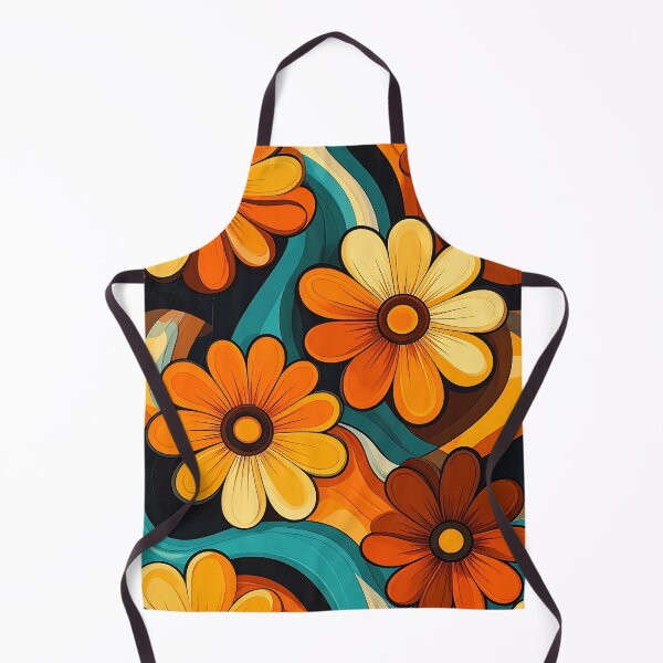 Item preview, Retro 70s Flower Waves designed and sold by Sasas Design.