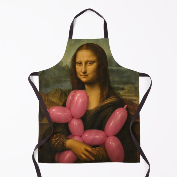 Item preview, Mona Lisa Holding a Giant Pink Balloon Dog – Funny Renaissance Art Mashup designed and sold by Image Creative.
