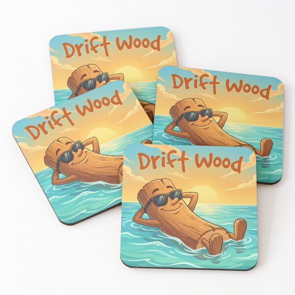 Item preview, Cool Driftwood Summer Vibes – Relaxing Beach Sunset Illustration 3 designed and sold by WordPlayStudio.