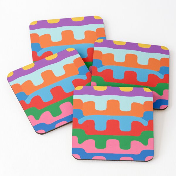 Item preview, Retro Bauhaus Geometric Interlocking Waves Pattern designed and sold by Ela Design Studio .