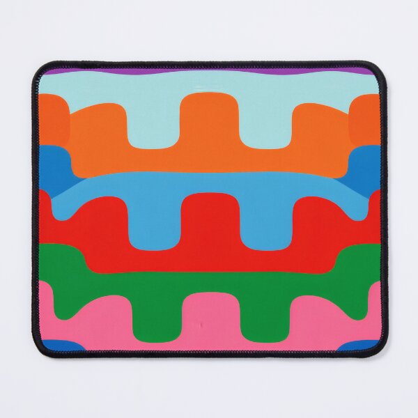 Item preview, Retro Bauhaus Geometric Interlocking Waves Pattern designed and sold by Ela Design Studio .