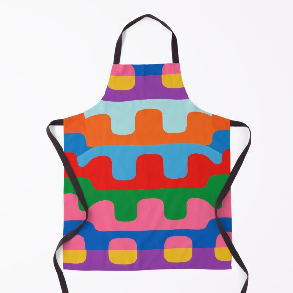 Item preview, Retro Bauhaus Geometric Interlocking Waves Pattern designed and sold by Ela Design Studio .