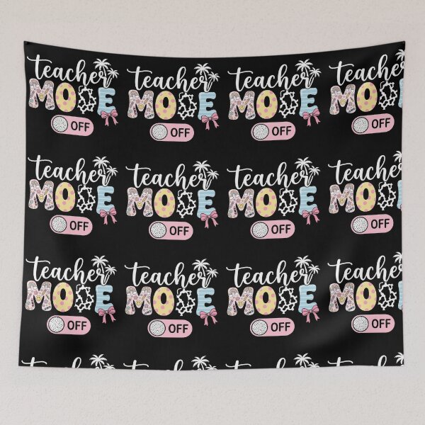 Item preview, Teacher Mode Off – Cute Teacher Summer Break Floral Pencil Design designed and sold by DoodloraStudio.