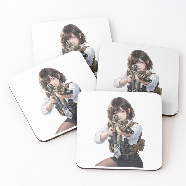Aperçu de l'œuvre Écolière tactique - Opérations spéciales anime créée et vendue par RAWLIFEGRAPHIC.
