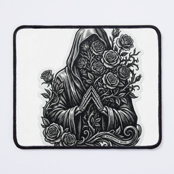 Item preview, Gothic Grim Reaper with Roses Tattoo Art designed and sold by JeevanStickers.