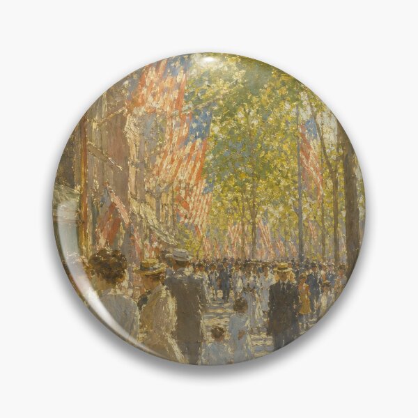 Item preview, American Impressionist oil painting - July 4th  designed and sold by BrickByDream.