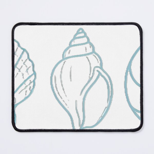 Item preview, Minimalist Three Sea Shells Line Art Design / Light Blue Shell Trio Illustration designed and sold by GreatPeopleMind.