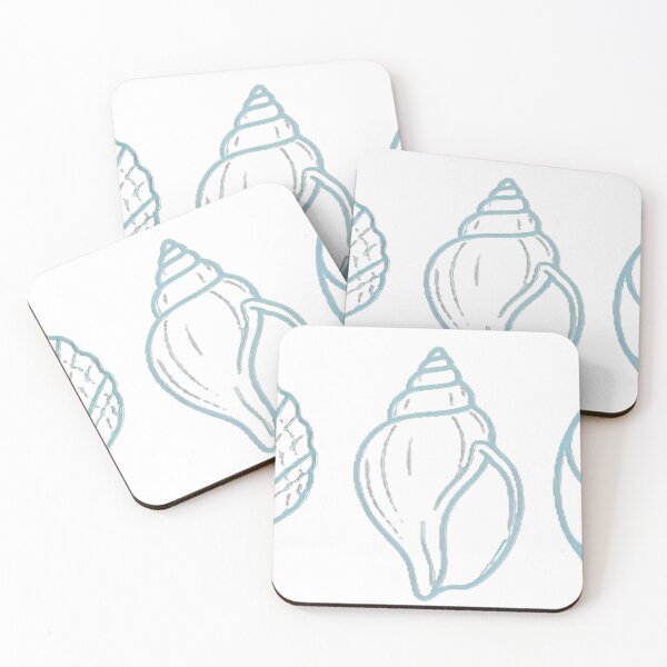 Item preview, Minimalist Three Sea Shells Line Art Design / Light Blue Shell Trio Illustration designed and sold by GreatPeopleMind.