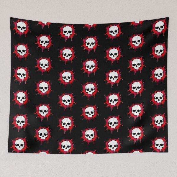 Item preview, Urban Graffiti Skull Street Art Red Splatter designed and sold by Skulls & Calaveras.