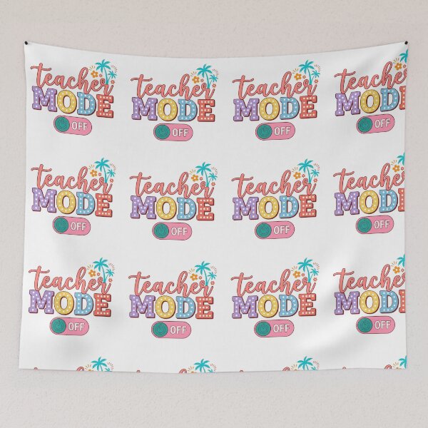Item preview, Teacher Mode Off – Cute Teacher Summer Break Floral Pencil Design designed and sold by DoodloraStudio.