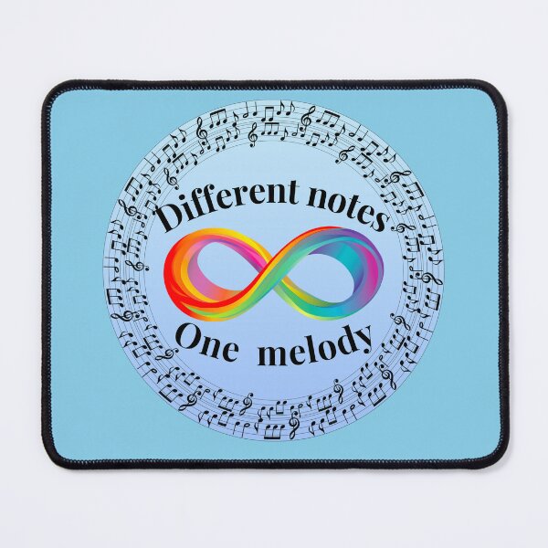 Item preview, Different Notes, One Melody -Neurodiversity Infinity Music designed and sold by TB-73.