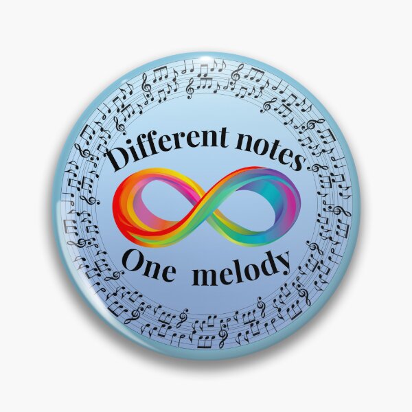 Item preview, Different Notes, One Melody -Neurodiversity Infinity Music designed and sold by TB-73.