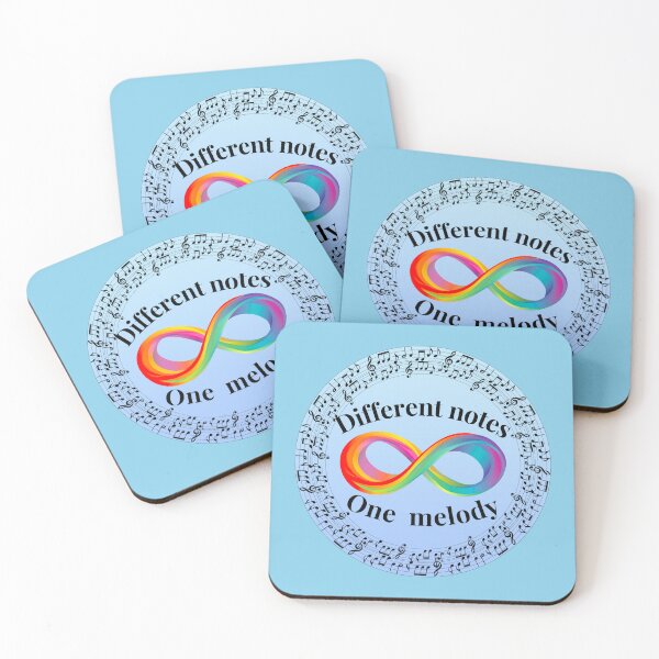 Item preview, Different Notes, One Melody -Neurodiversity Infinity Music designed and sold by TB-73.