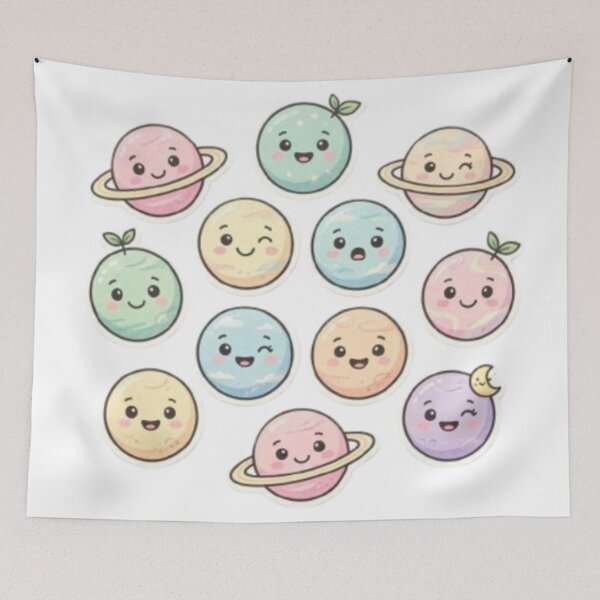 Item preview, Cute Planet Vibes Solar System Sticker designed and sold by ckartes100.