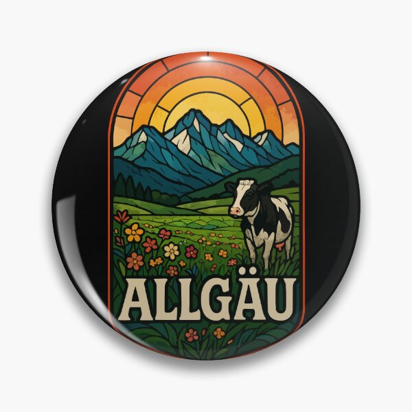 Item preview, Allgau Bavaria Germany Stained Glass Travel designed and sold by TomFrontierArt.