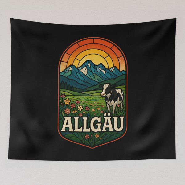 Item preview, Allgau Bavaria Germany Stained Glass Travel designed and sold by TomFrontierArt.