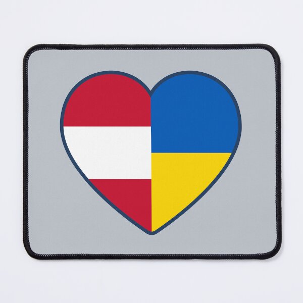 Item preview, Austria Ukraine | 2 Nations 1 Heart designed and sold by sublimesun.