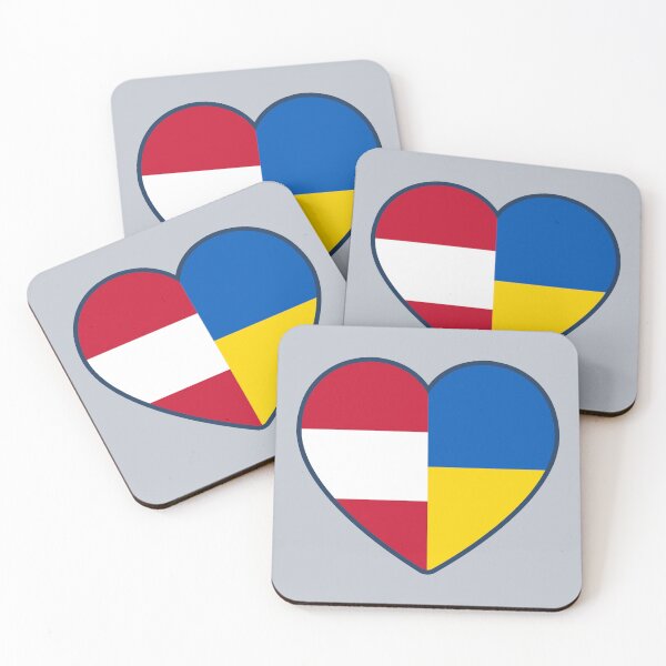 Item preview, Austria Ukraine | 2 Nations 1 Heart designed and sold by sublimesun.
