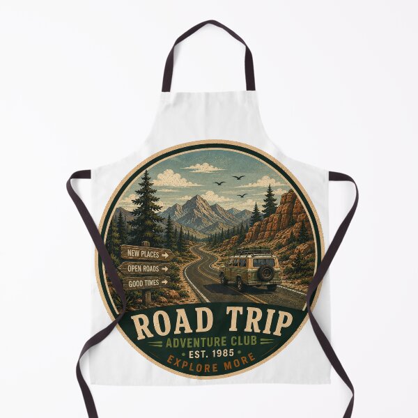 Item preview, ROAD TRIP Retro Badge – Vintage Adventure Graphic designed and sold by Mac Sketches.