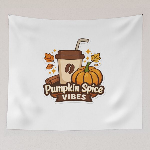 Item preview, Pumpkin Spice Vibes Autumn Fall Coffee Latte Design designed and sold by JREEHBRAND.