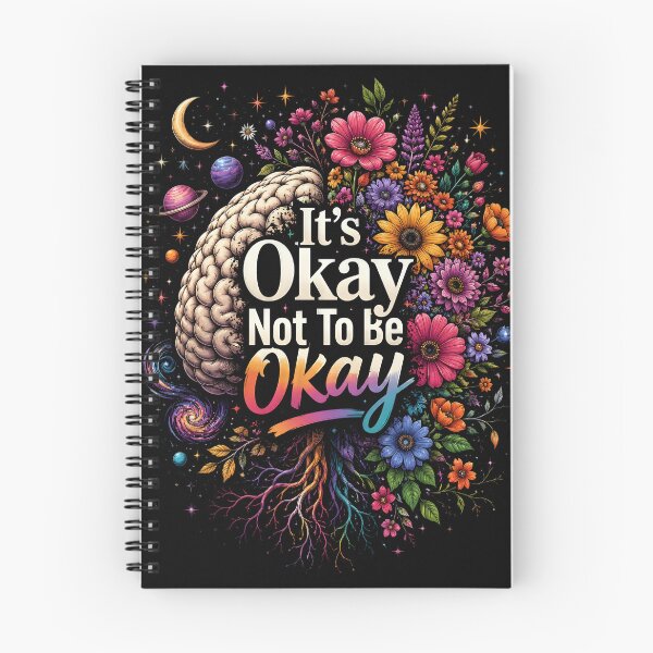 Item preview, It's Okay Not To Be Okay - Mental Health Awareness Floral Brain designed and sold by KaysonSmith.