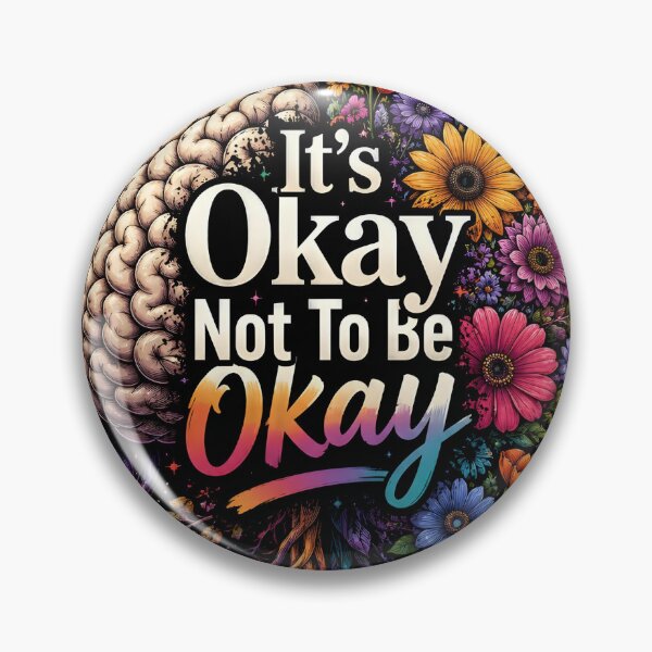 Item preview, It's Okay Not To Be Okay - Mental Health Awareness Floral Brain designed and sold by KaysonSmith.